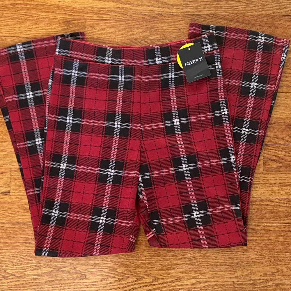 Forever 21 Red and Black Plaid Skirt